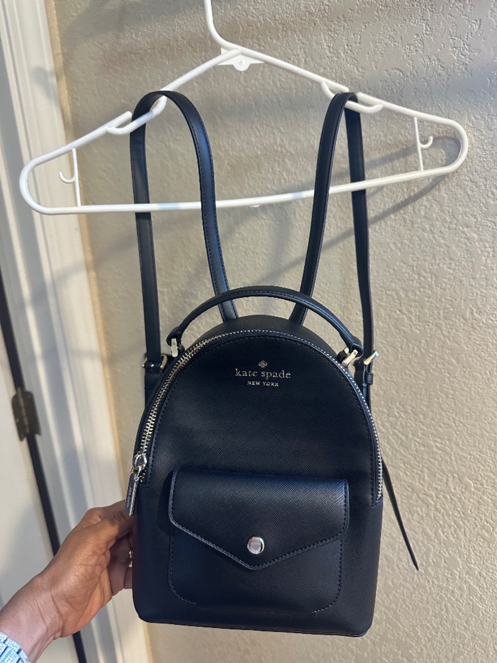 Kate Spade Saffiano Mini Black Backpack